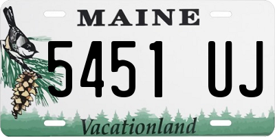 ME license plate 5451UJ