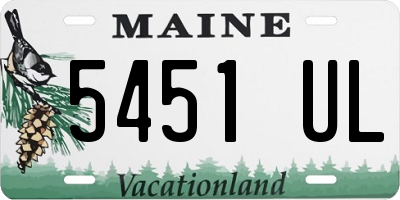 ME license plate 5451UL