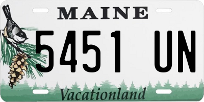 ME license plate 5451UN