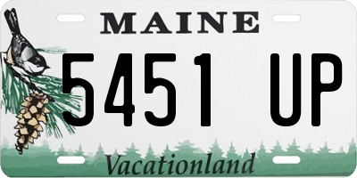 ME license plate 5451UP