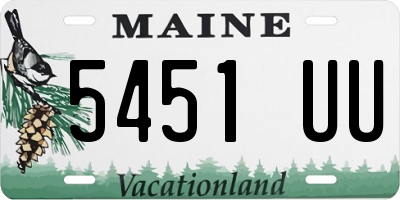 ME license plate 5451UU