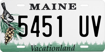 ME license plate 5451UV