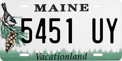 ME license plate 5451UY