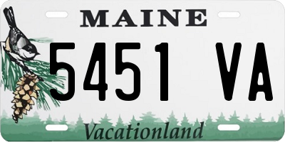 ME license plate 5451VA