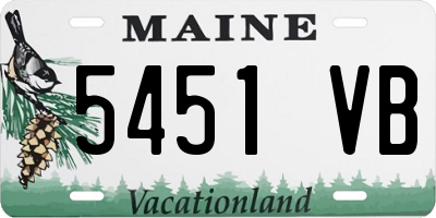 ME license plate 5451VB