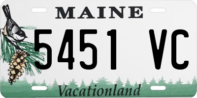 ME license plate 5451VC