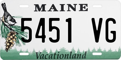 ME license plate 5451VG