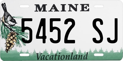 ME license plate 5452SJ