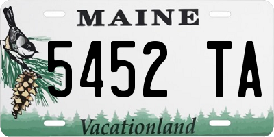 ME license plate 5452TA