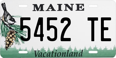 ME license plate 5452TE