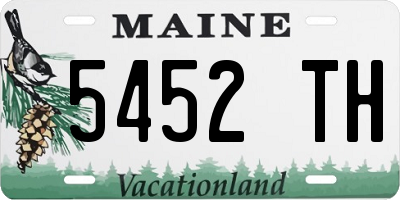 ME license plate 5452TH