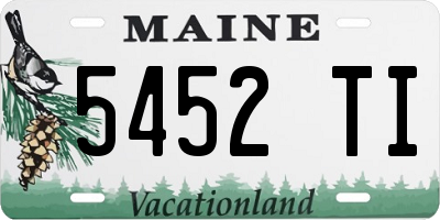 ME license plate 5452TI