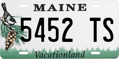 ME license plate 5452TS