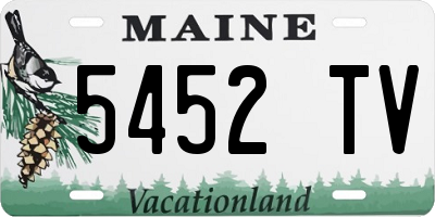ME license plate 5452TV