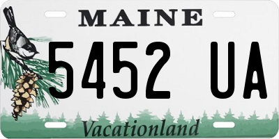 ME license plate 5452UA