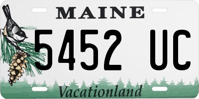 ME license plate 5452UC