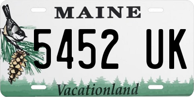 ME license plate 5452UK