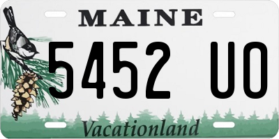 ME license plate 5452UO