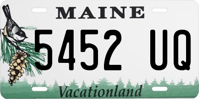 ME license plate 5452UQ