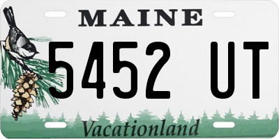 ME license plate 5452UT