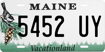 ME license plate 5452UY