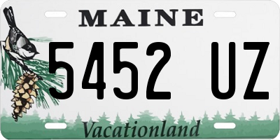 ME license plate 5452UZ