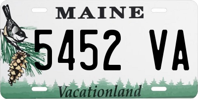 ME license plate 5452VA