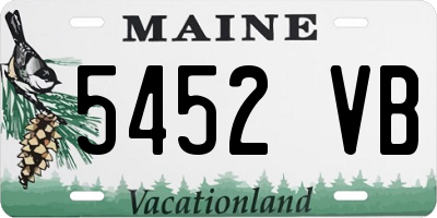 ME license plate 5452VB