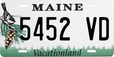 ME license plate 5452VD