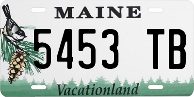 ME license plate 5453TB