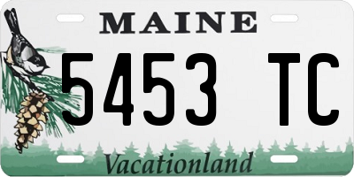 ME license plate 5453TC