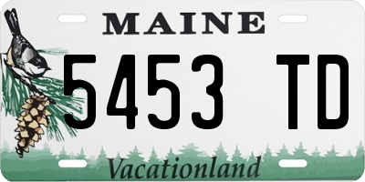 ME license plate 5453TD