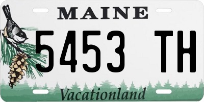 ME license plate 5453TH