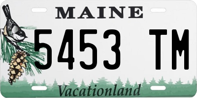 ME license plate 5453TM