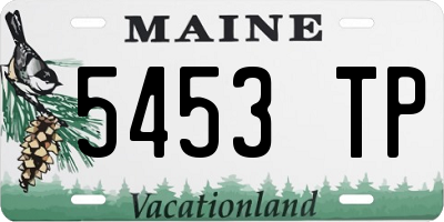 ME license plate 5453TP