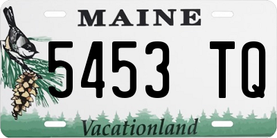 ME license plate 5453TQ