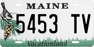 ME license plate 5453TV