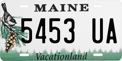 ME license plate 5453UA