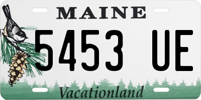ME license plate 5453UE