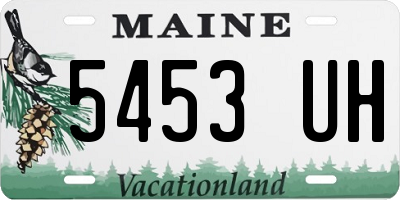 ME license plate 5453UH