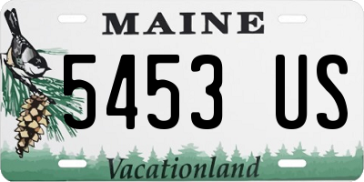 ME license plate 5453US