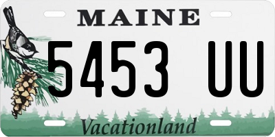 ME license plate 5453UU