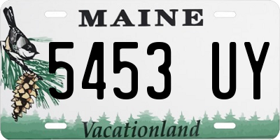 ME license plate 5453UY