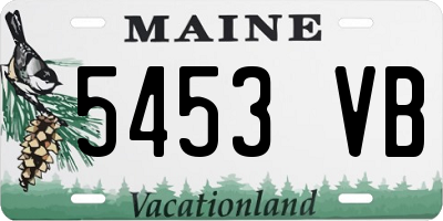 ME license plate 5453VB