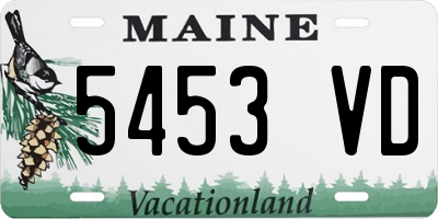 ME license plate 5453VD