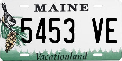 ME license plate 5453VE