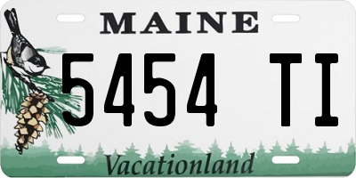 ME license plate 5454TI