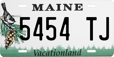 ME license plate 5454TJ