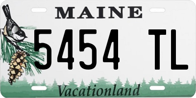 ME license plate 5454TL