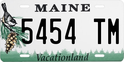 ME license plate 5454TM